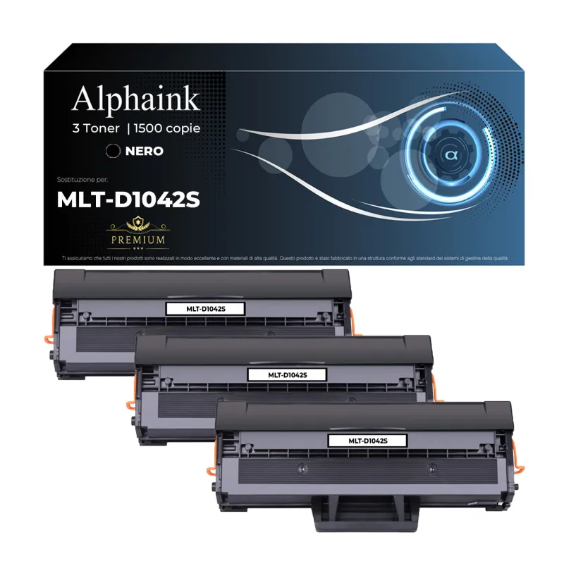 Kit 3 Toner MLT-D1042S SU737A Compatibili per Samsung Nero | Alphaink
