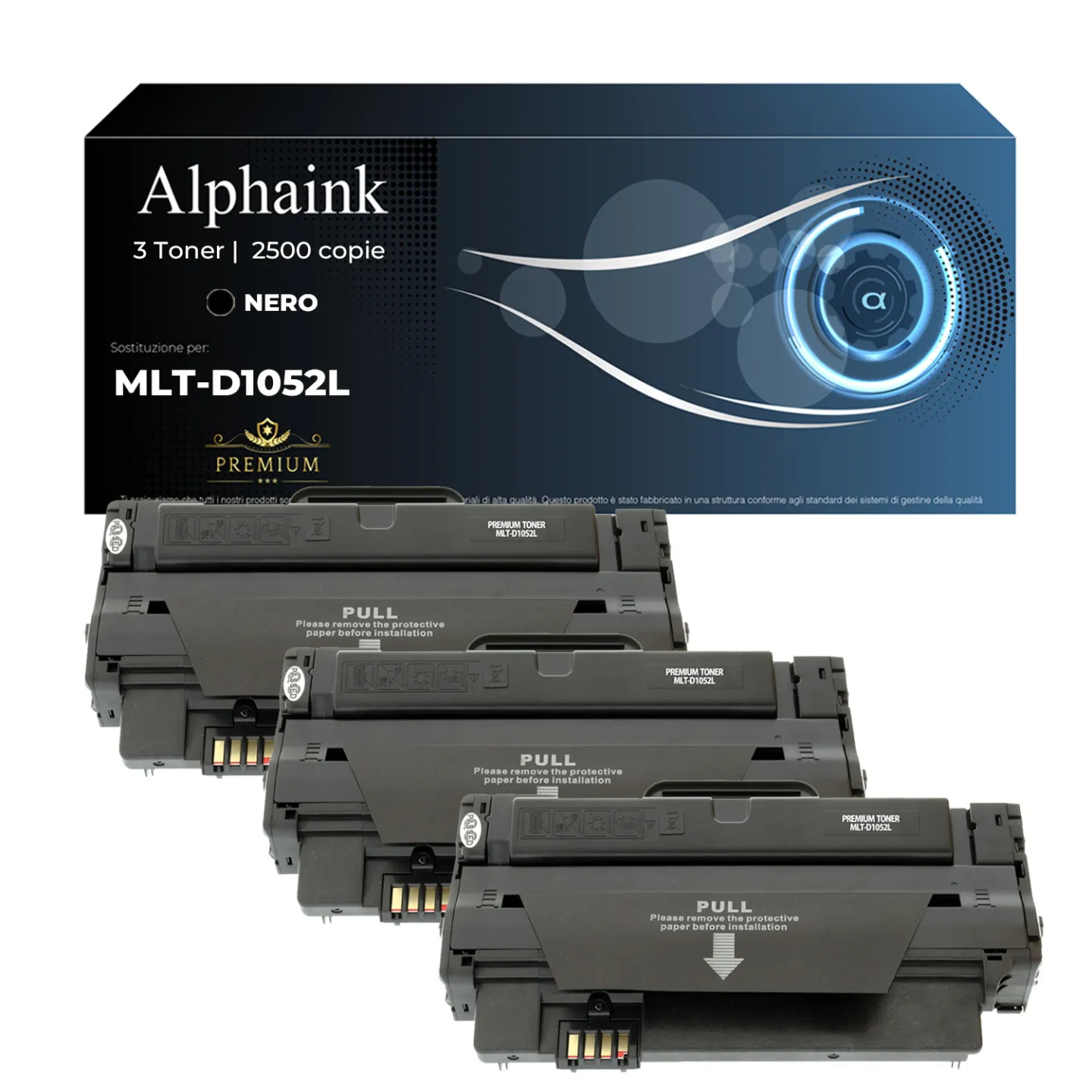 Kit 3 Toner MLT-D1052L SU758A Compatibili per Samsung Nero | Alphaink
