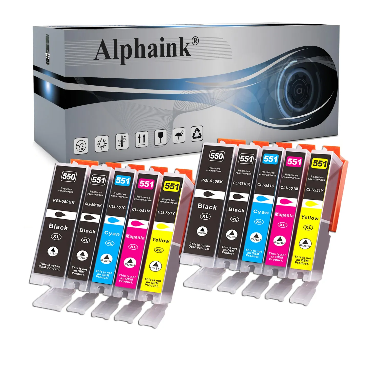 Cartucce Compatibili per CANON PGI550CLI551CHIPKIT10 | Alphaink - Qualità e Risparmio