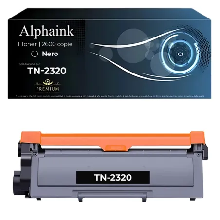 Toner TN-2320 TN2320 Compatibile per Brother Nero | Alphaink