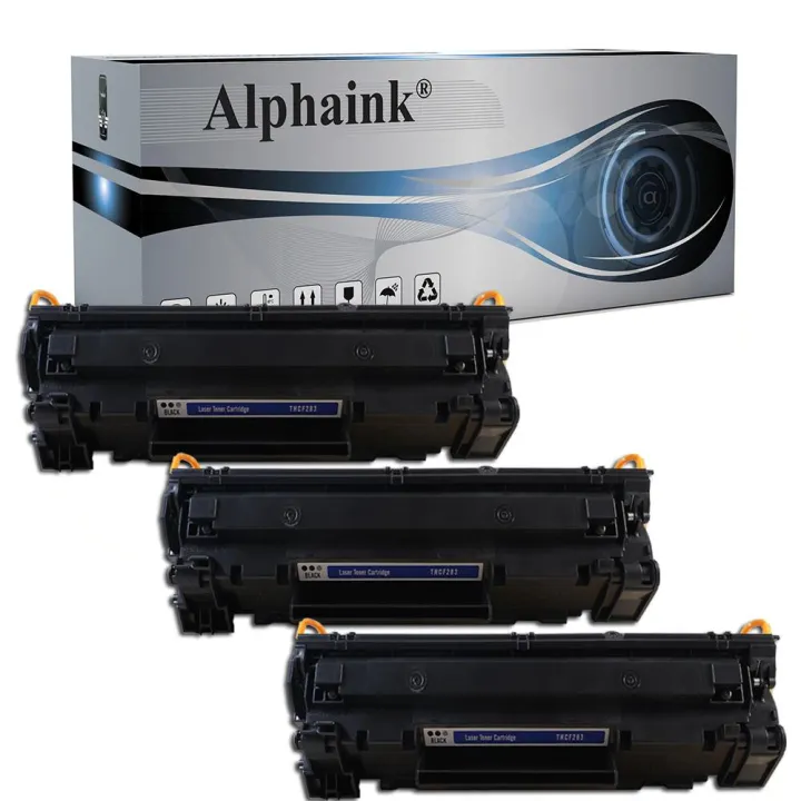 Kit 3 Toner CF283A / 83A Nero Compatibili per HP | Alphaink