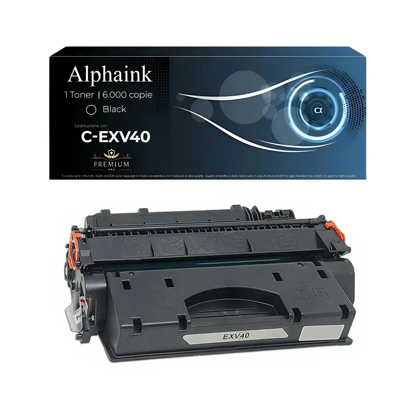 Toner compatibile per HP  CEXV40 | Alphaink - Qualità e Risparmio