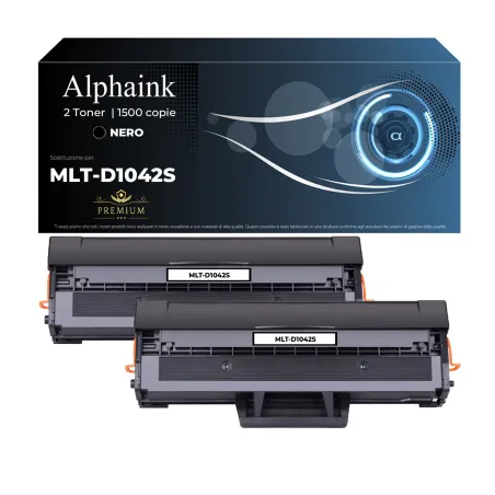 Kit 2 Toner MLT-D1042S SU737A Compatibili per Samsung Nero | Alphaink