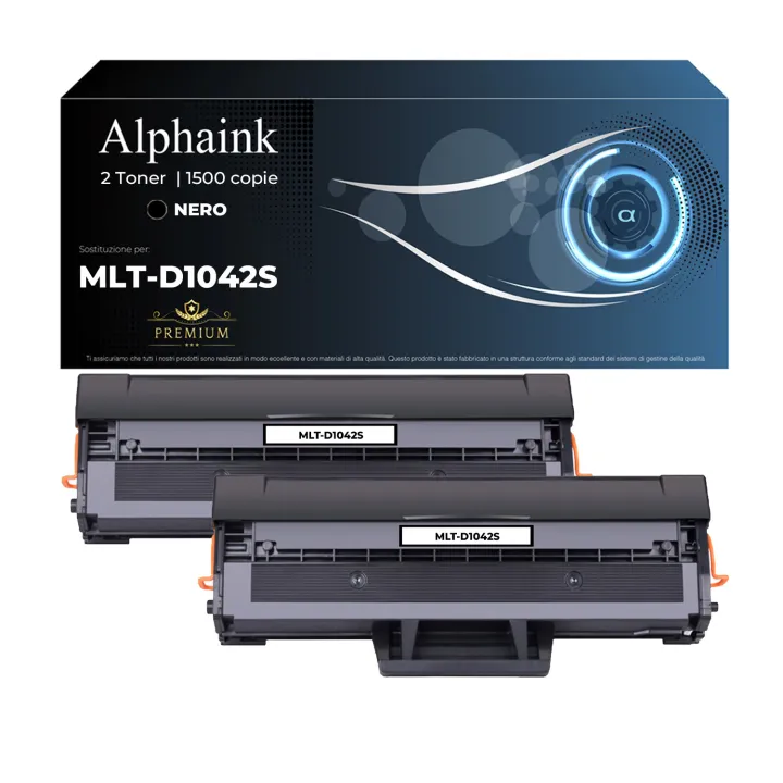 Kit 2 Toner MLT-D1042S SU737A Compatibili per Samsung Nero | Alphaink