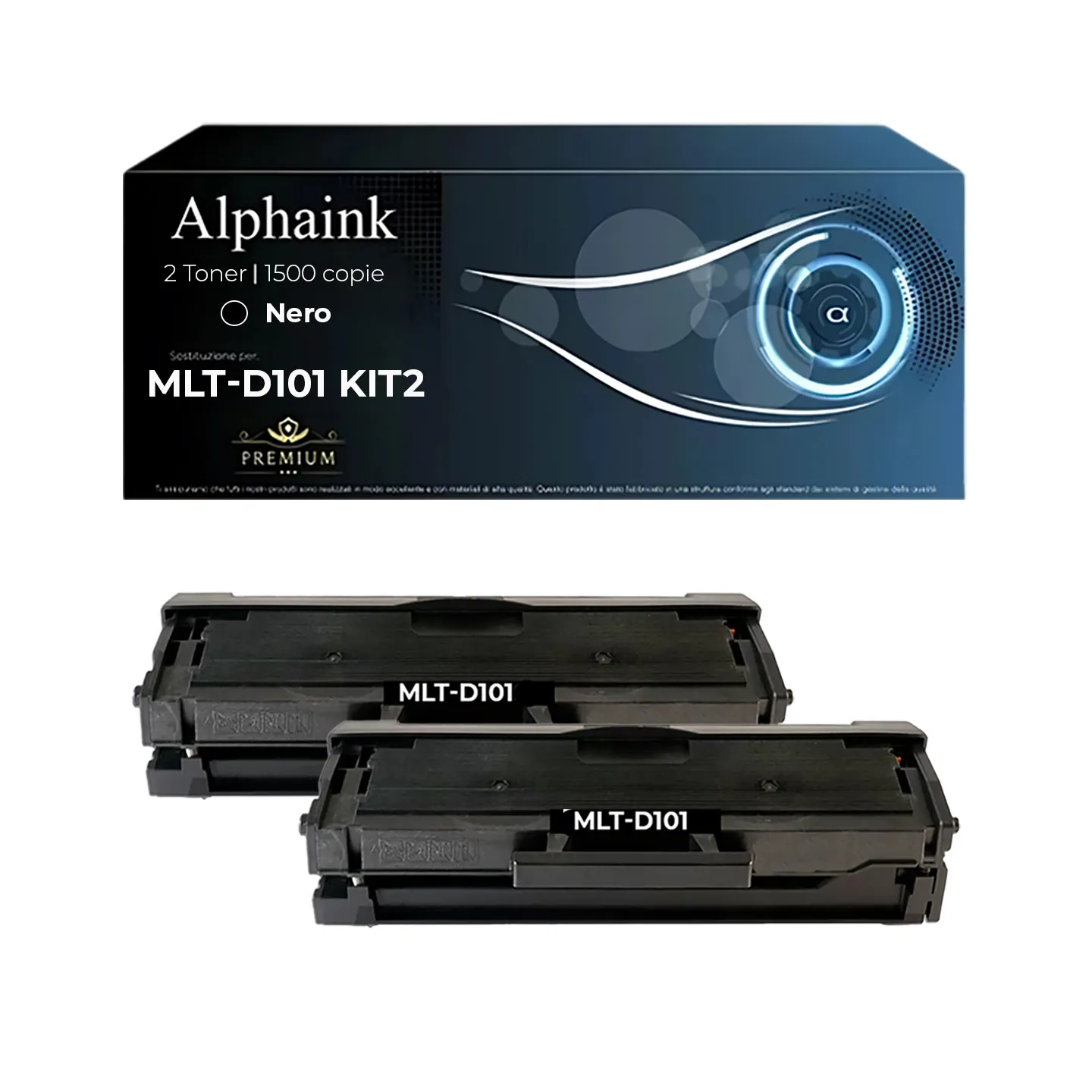 Kit 2 Toner MLT-D101 SU696A Compatibili per Samsung Nero | Alphaink