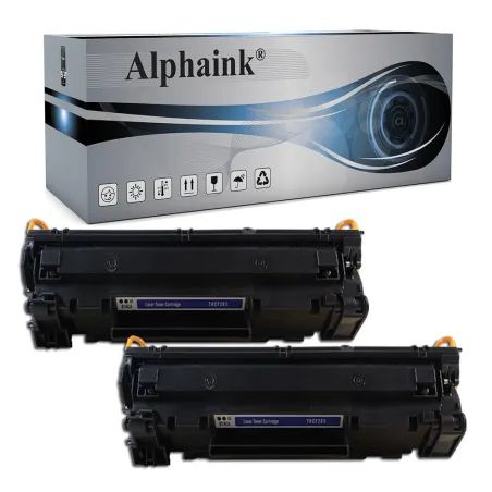 Kit 2 Toner CF283A / 83A Nero Compatibili per HP | Alphaink