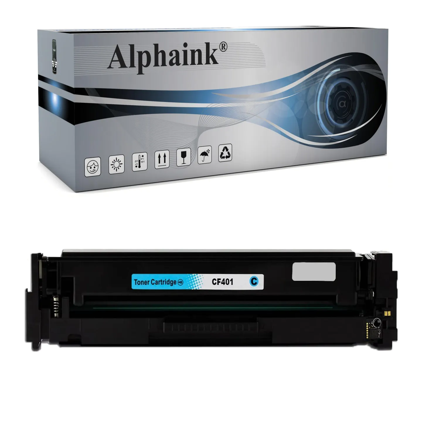 Toner compatibile per HP  CF401A | Alphaink - Qualità e Risparmio