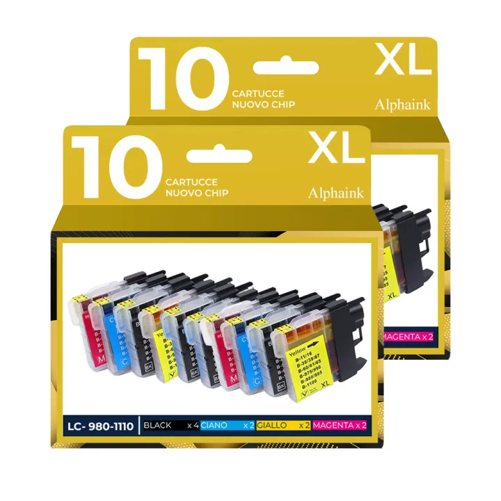 Compra Kit 20 cartucce Brother LC980 LC1100 Nero + Colore