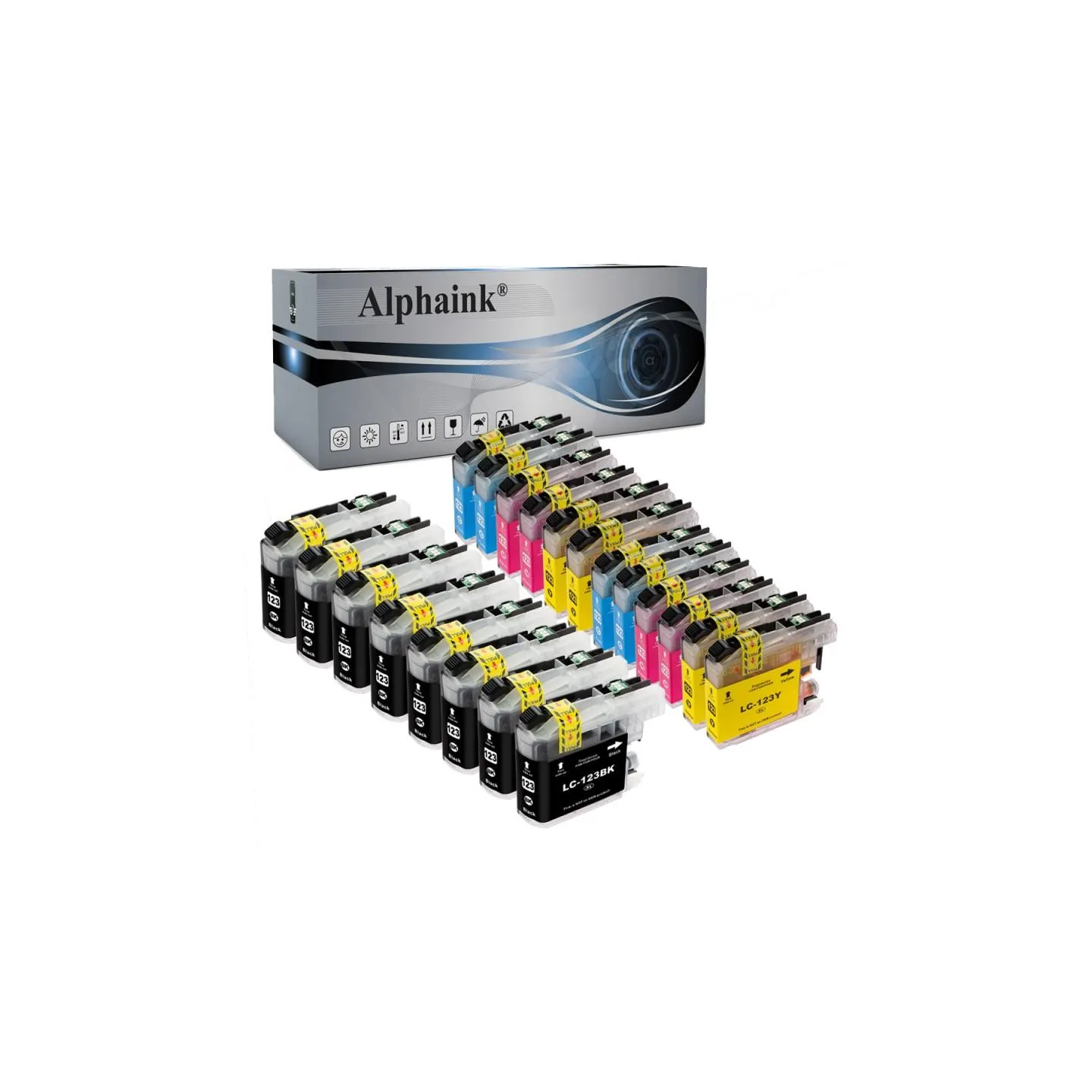 Acquista Kit 20 cartucce Brother LC-123 Nero + Colore