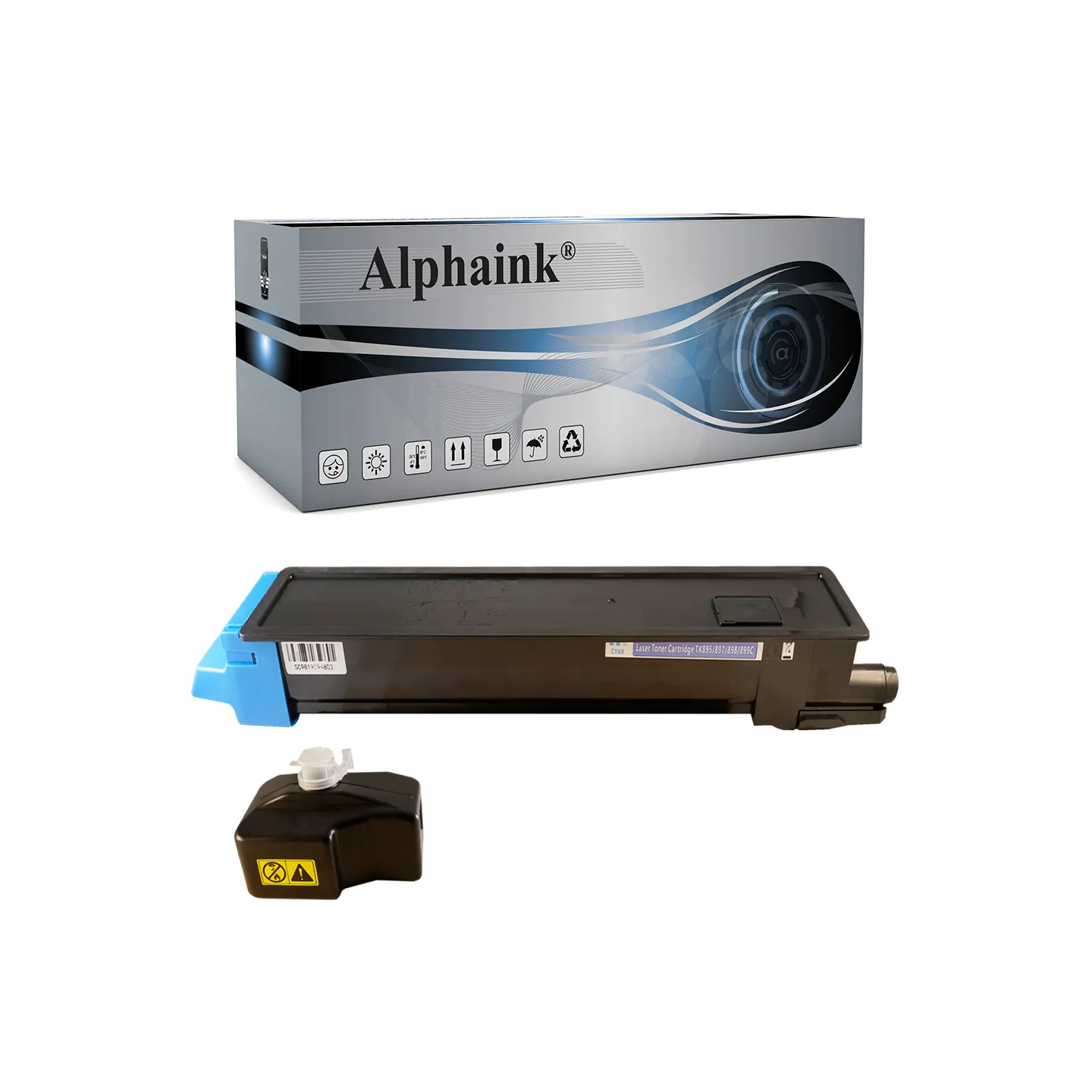 Toner compatibile per KYOCERA TK895C | Alphaink - Qualità e Risparmio