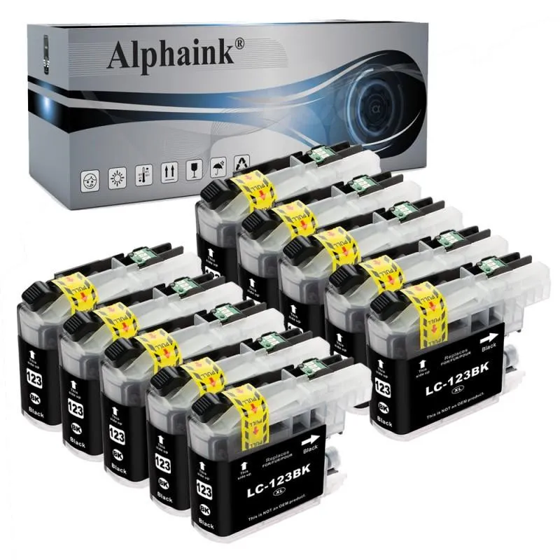 Compra Kit 10 cartucce Brother LC-123BK – Alphaink