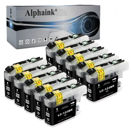 Compra Kit 10 cartucce Brother LC-123BK – Alphaink