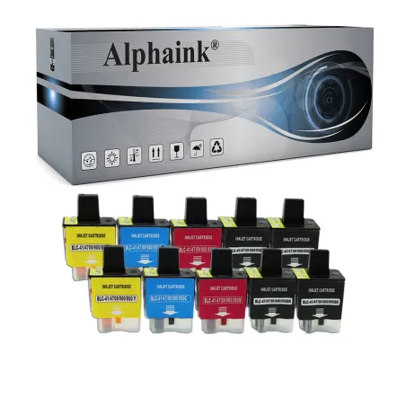 Compra Kit 10 Cartucce Brother LC900 Nero + Colore compatibile - Alphaink