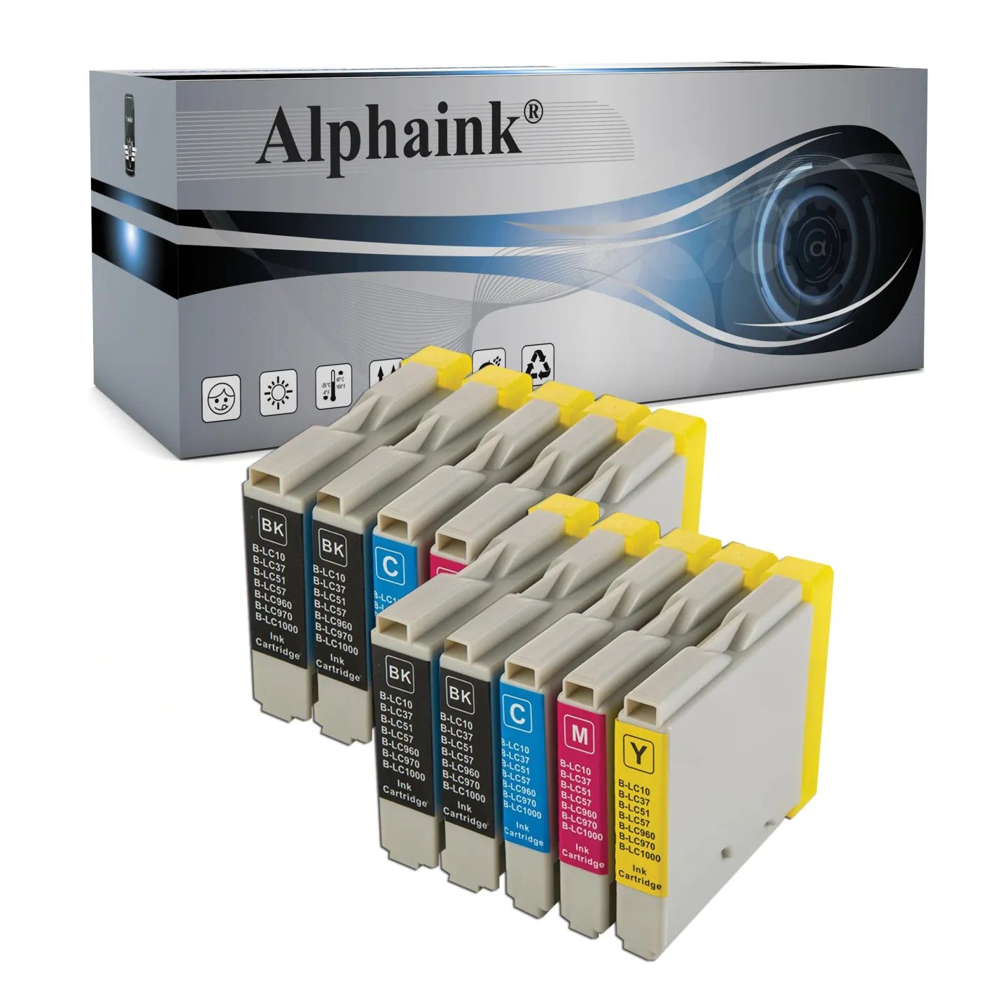Offerta Kit 10 Cartucce Brother LC-1000 Nero + Colore - Alphaink