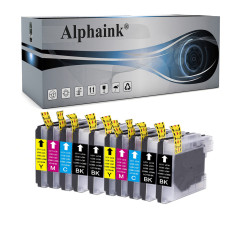 Acquista Kit 10 Cartucce Brother LC-980-1100 Nero + Colore - Alphaink