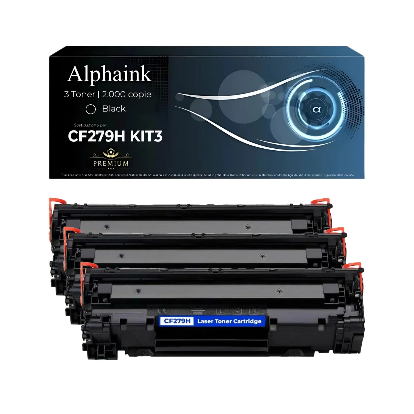 Toner compatibile per HP  CF279HKIT3 | Alphaink - Qualità e Risparmio