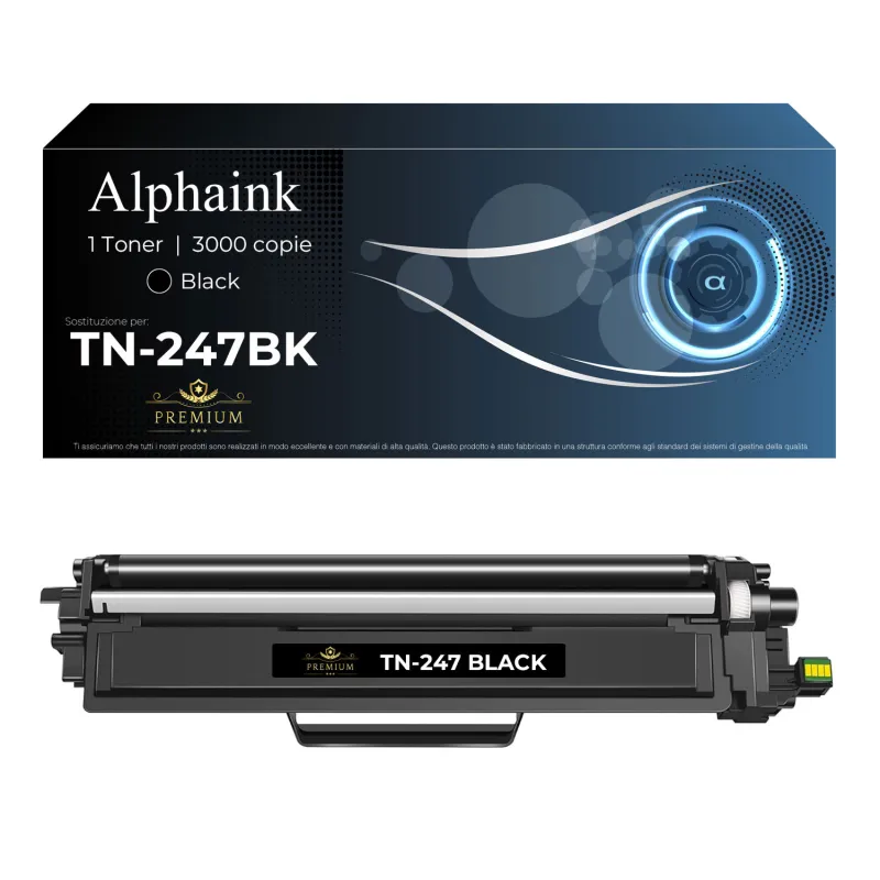 Toner TN-247BK Nero con Chip Compatibile per Brother | Alphaink