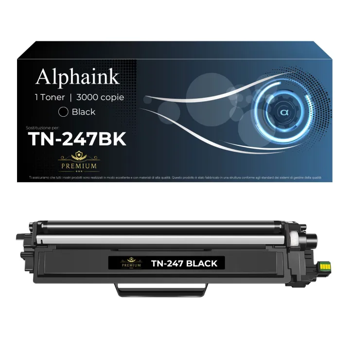 Toner TN-247BK Nero con Chip Compatibile per Brother | Alphaink