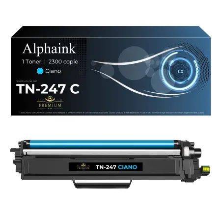 Toner TN-247C Ciano con Chip Compatibile per Brother | Alphaink