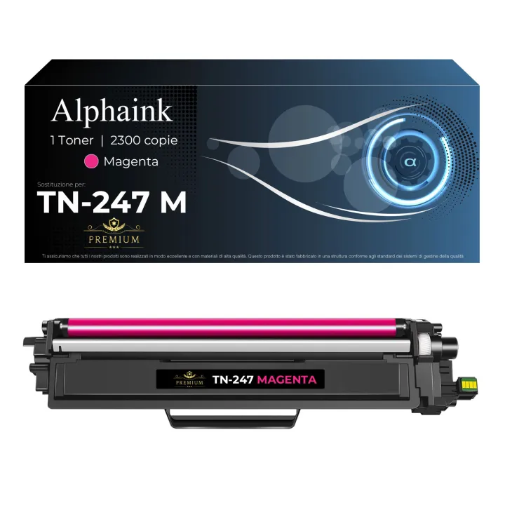 Toner TN-247M Magenta con Chip Compatibile per Brother | Alphaink