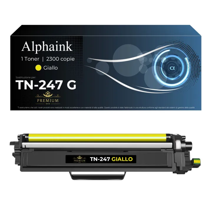 Toner TN-247Y Giallo con Chip Compatibile per Brother | Alphaink