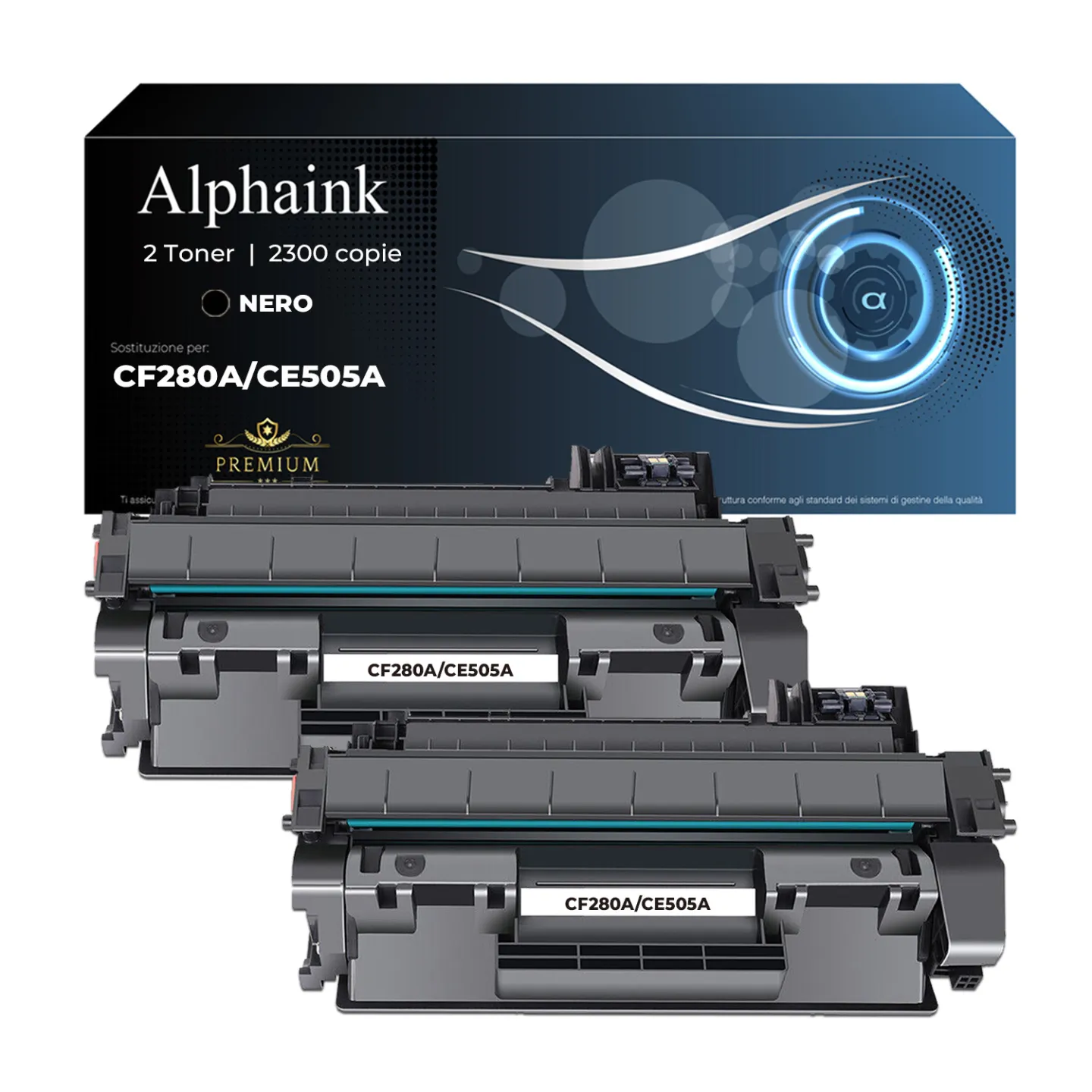 Toner compatibile per HP  CF280ACE505AKIT2 | Alphaink - Qualità e Risparmio
