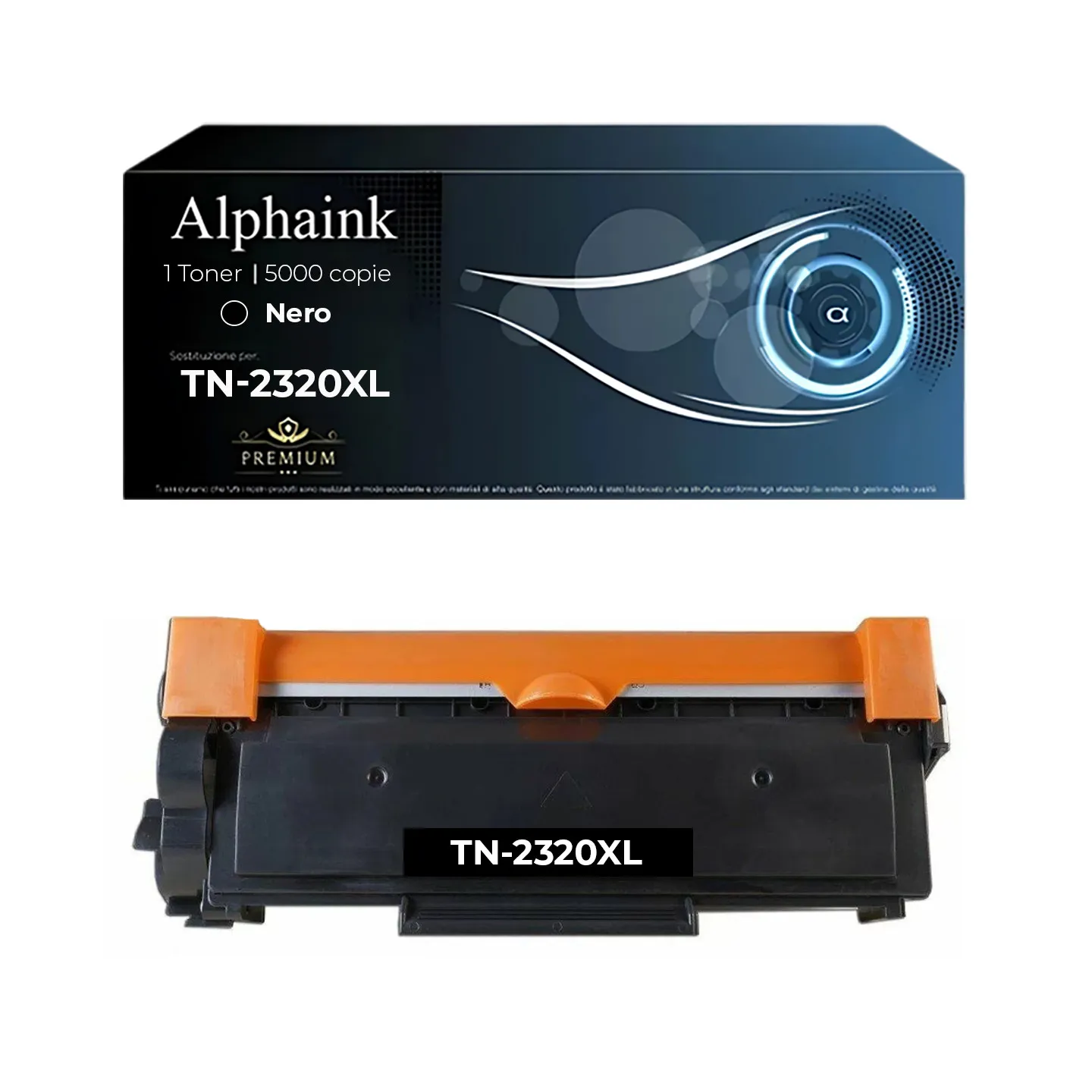 Toner TN-2320XL Compatibile per Brother Alta Capacità Nero 5000 Copie | Alphaink
