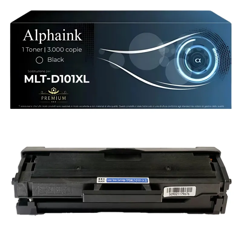 Toner MLT-D101XL Compatibile per Samsung Alta Capacità Nero 3000 Copie | Alphaink