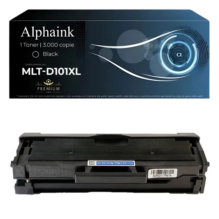 Toner MLT-D101XL Compatibile per Samsung Alta Capacità Nero 3000 Copie | Alphaink