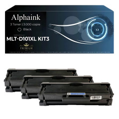 3 Toner Samsung MLT-D101XL Alta Capacità Nero Compatibili - Alphaink