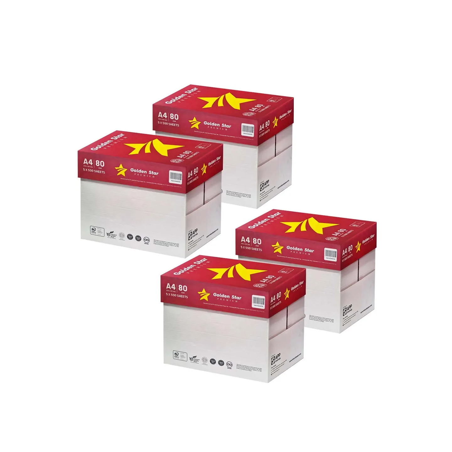 Carta per fotocopie A4 Golden Star | 20 Risme | 80 gr - Alphaink