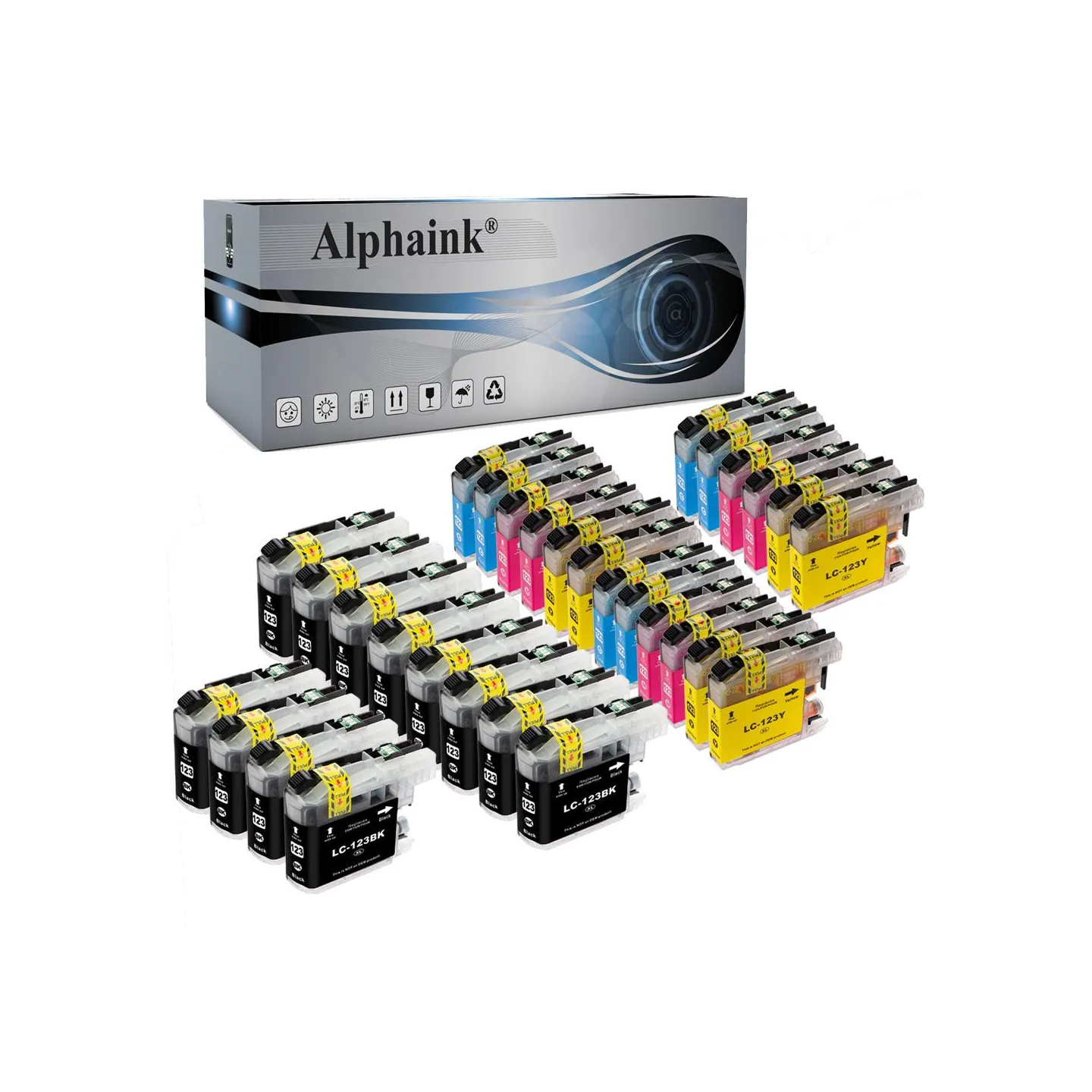 Acquista Kit 30 cartucce Brother LC-123 Nero + Colore