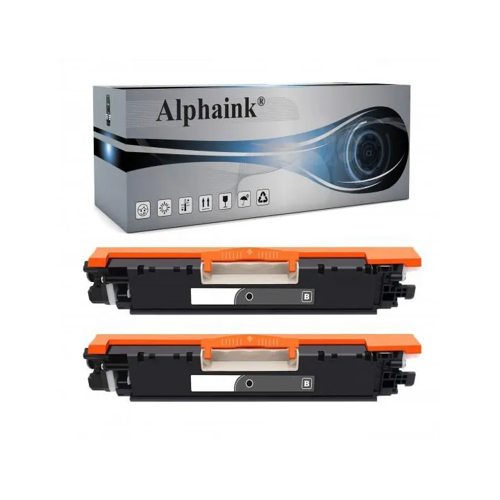 Kit 2 Toner CE310A / 126A Nero Compatibili per HP | Alphaink
