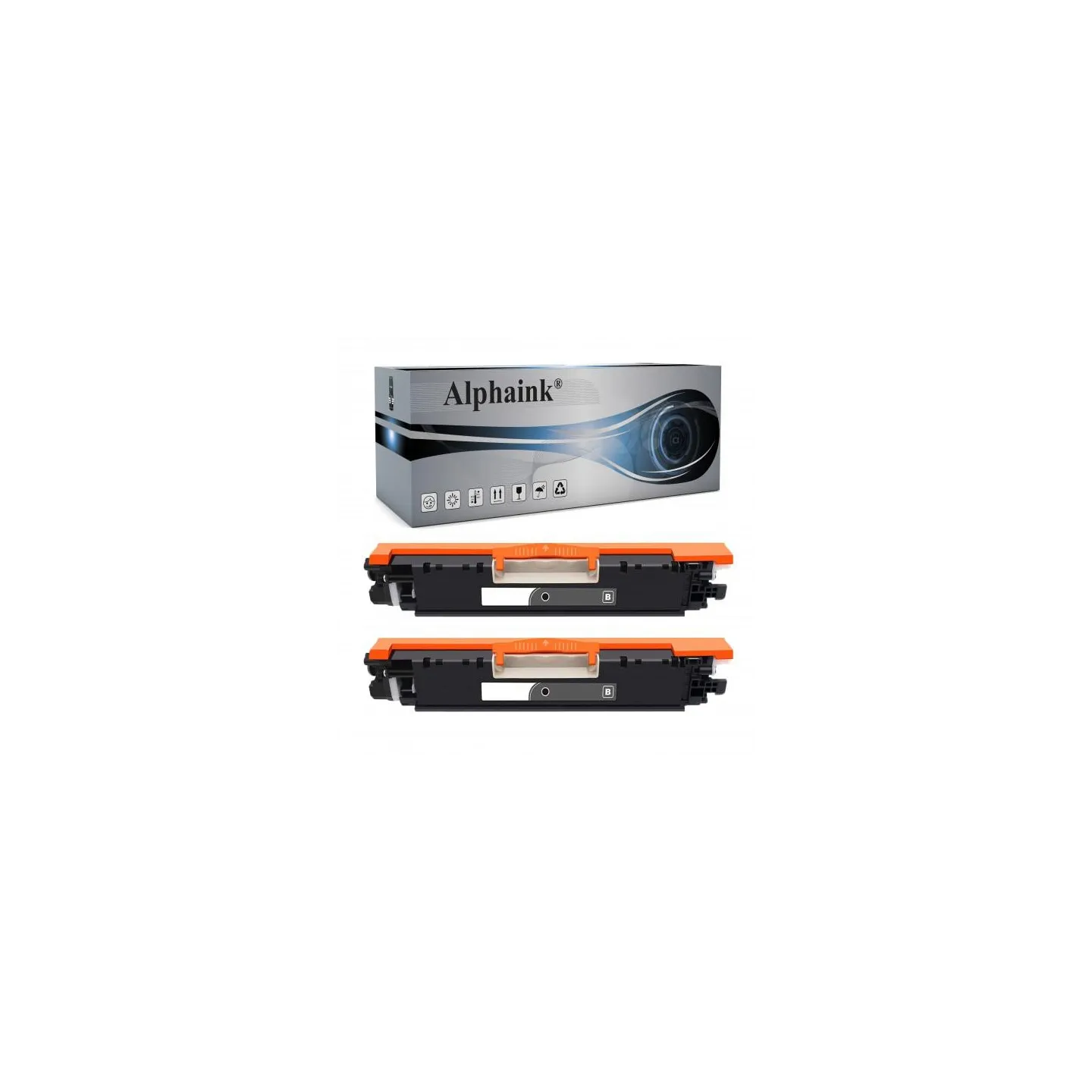 Kit 2 Toner CE310A / 126A Nero Compatibili per HP | Alphaink