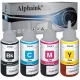 4 Flaconi d'Inchiostro Epson EcoTank T6645 Nero + Colore Compatibili