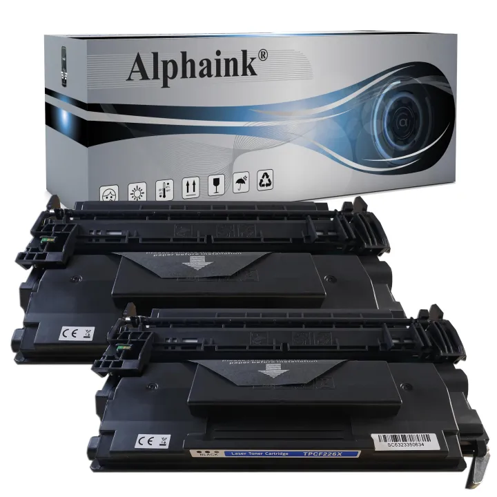 Kit 2 Toner CF226X / 26X Nero Compatibili per HP | Alphaink
