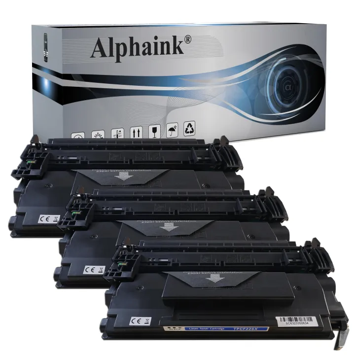 Kit 3 Toner CF226X / 26X Nero Compatibili per HP | Alphaink