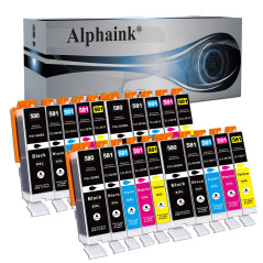 20 Cartucce Canon PGI-580 / CLI-581 Compatibili Alphaink
