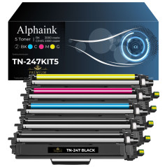 5 Toner  Brother TN-247 CON CHIP Compatibili