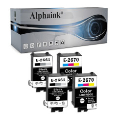 Acquista 4 Cartucce Epson T2661/T2670 Nera + Colore Compatibile
