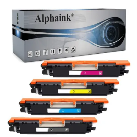 Set 4 Toner CE310A / 126A Compatibili per HP (Nero + Colori) | Alphaink