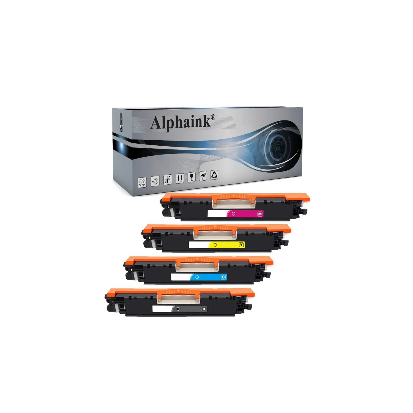 Set 4 Toner CE310A / 126A Compatibili per HP (Nero + Colori) | Alphaink