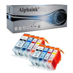 Miglior prezzo Kit 8 Cartucce Canon IP3300 Nero + Colore CON CHIP compatibile – Alphaink 