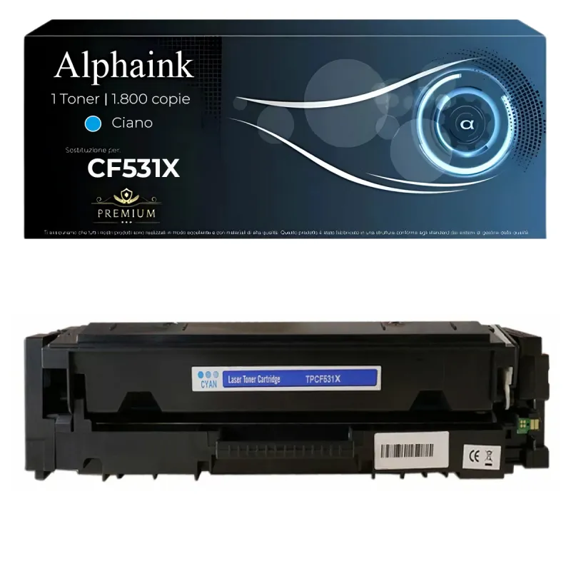 Toner compatibile per HP  CF531X | Alphaink - Qualità e Risparmio