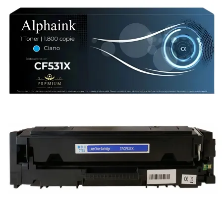 Toner compatibile per HP  CF531X | Alphaink - Qualità e Risparmio