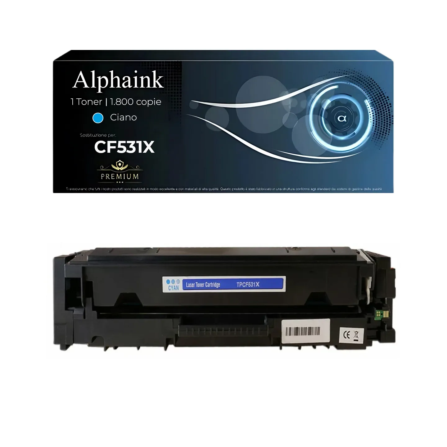Toner compatibile per HP  CF531X | Alphaink - Qualità e Risparmio