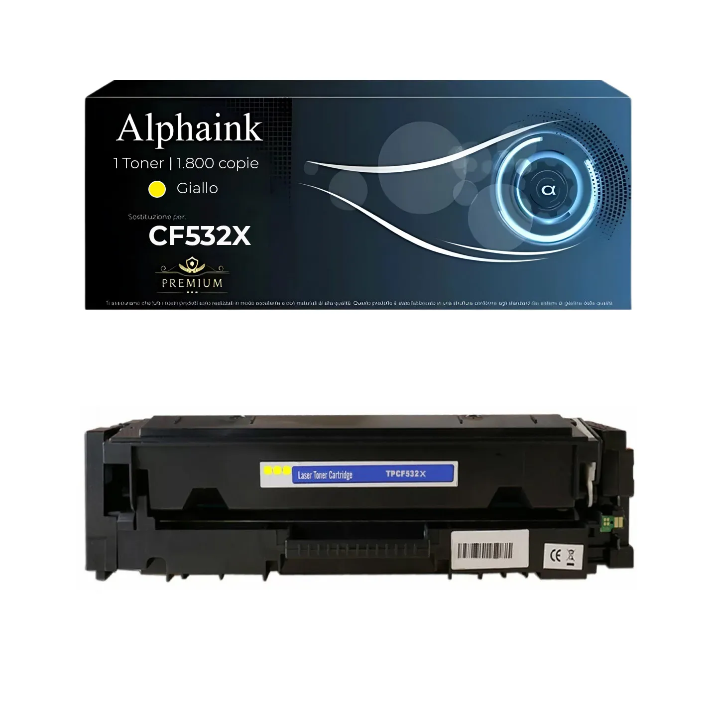 Toner compatibile per HP  CF532X | Alphaink - Qualità e Risparmio