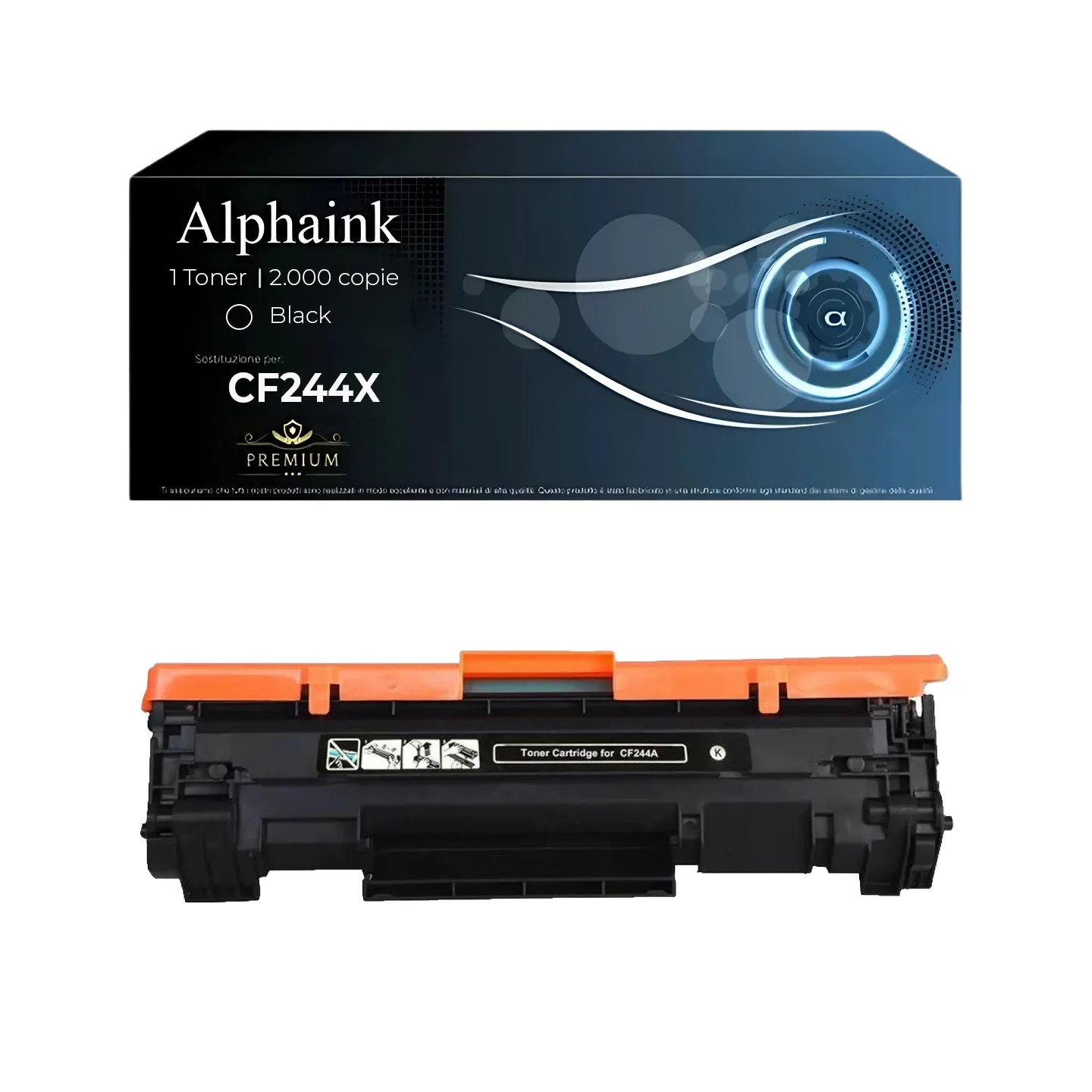 Toner CF244X 44X Alta Capacità Compatibile per HP Nero | Alphaink