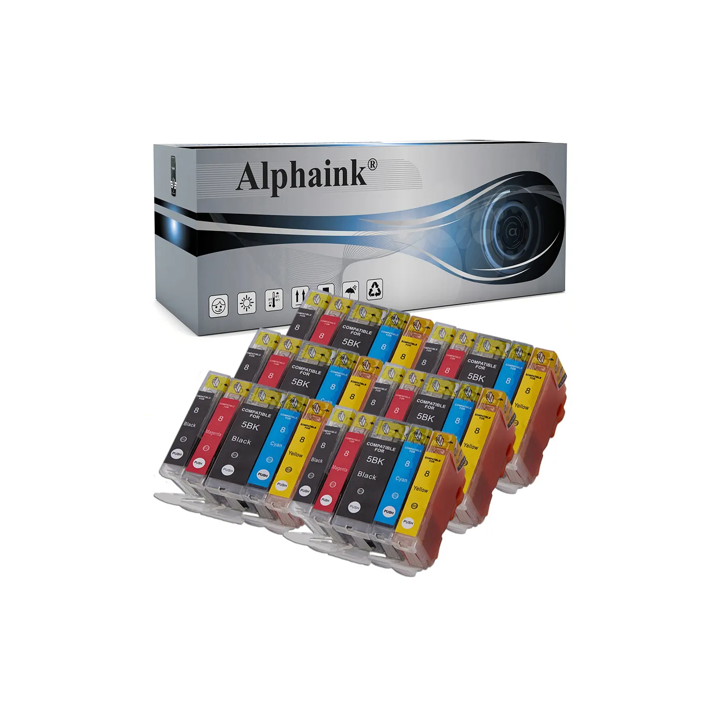 Cartucce Compatibili per CANON 5BK8BKCHIPKIT30 | Alphaink - Qualità e Risparmio