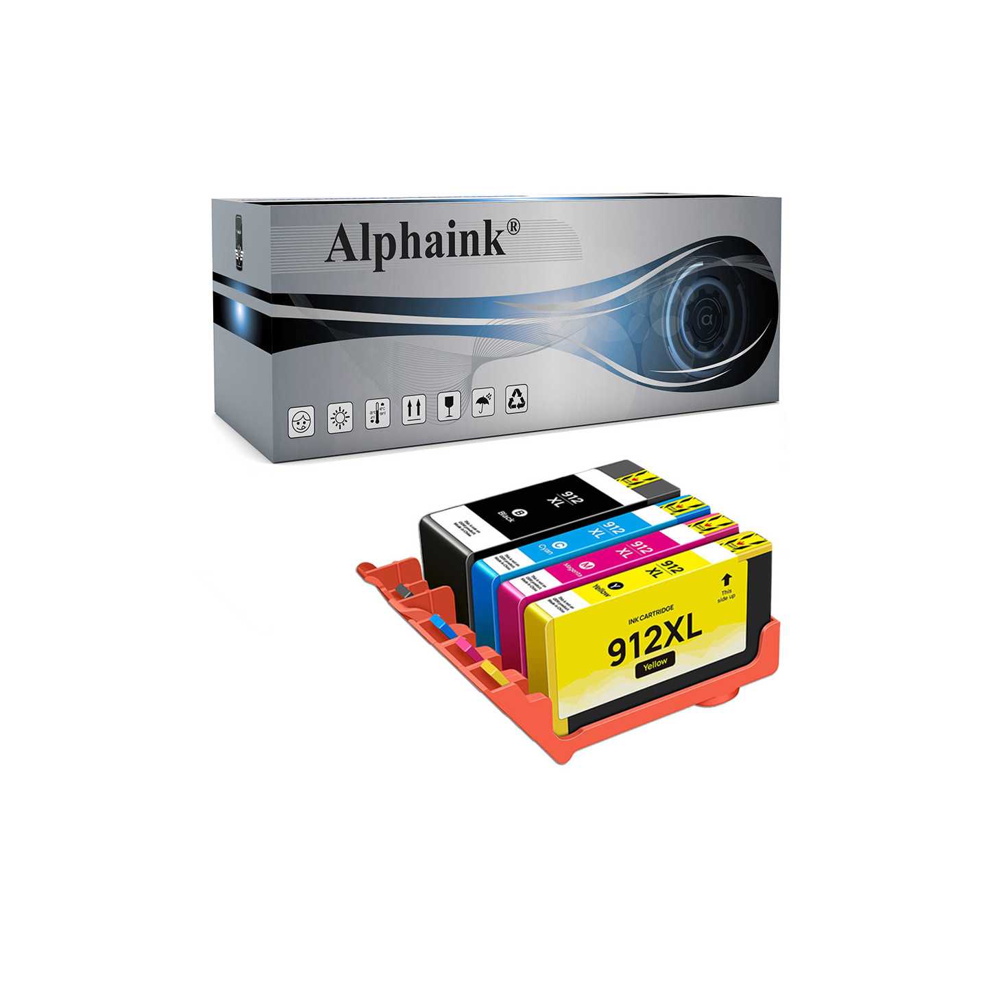 callmenew Cartucce d'inchiostro 912XL – Compatibile con cartucce HP 912 / HP 912 XL (nero + ciano + magenta + giallo) – Sostituzione per 4 cartucce HP 912XL Multipack, XL Range Smart Chip callmenew Cartucce d'inchiostro 912XL – Compatibile con cartucce HP 912 / HP 912 XL (nero + ciano + magenta + giallo) – Sostituzione per 4 cartucce HP 912XL Multipack, XL Range Smart Chip